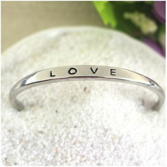 "Love" Cuff Bangle - Picture 6 of 6
